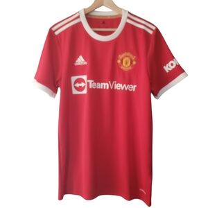 Adidas Manchester United Jersey Home 2021 2022 Soccer Football Size M Small Flaw